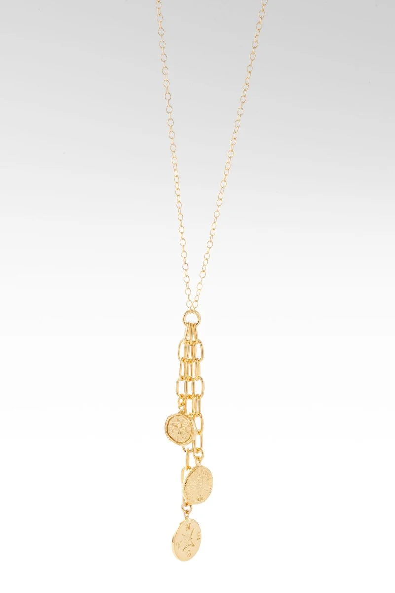 18K Gold Direct My Path Necklace™ in White Zircon - Image 5