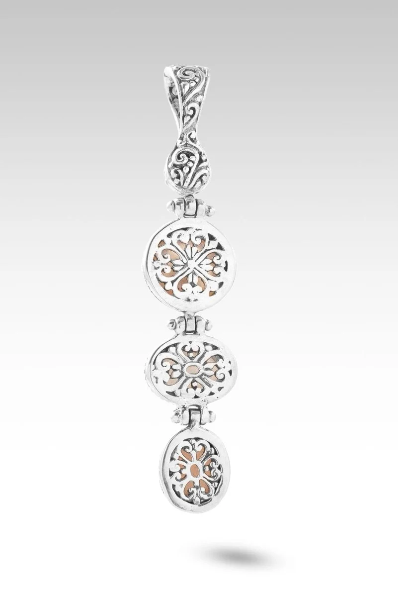Faithfulness in Bloom Pendant™ in Flower Agate, White Moonstone & Peach Moonstone - Image 4