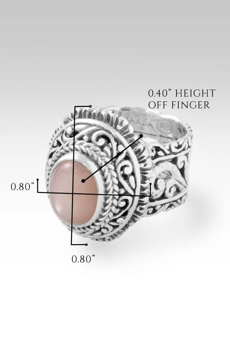 Faithfulness in Bloom Ring™ in Peach Moonstone - Image 6