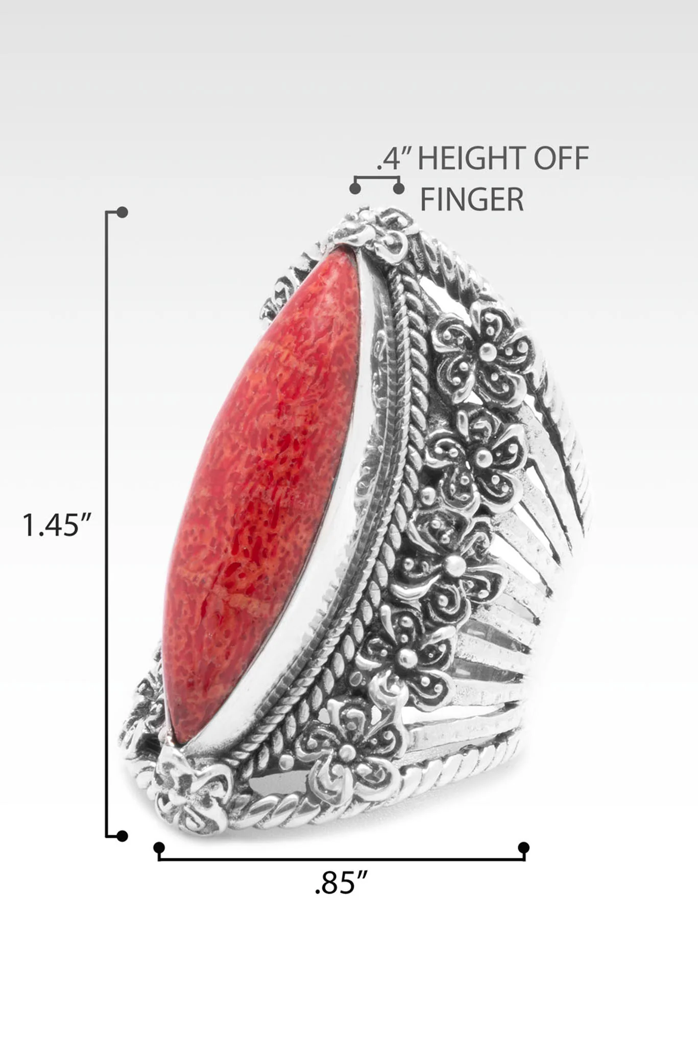 Flourishing Faith Ring™ in Red Sponge Coral - Image 5