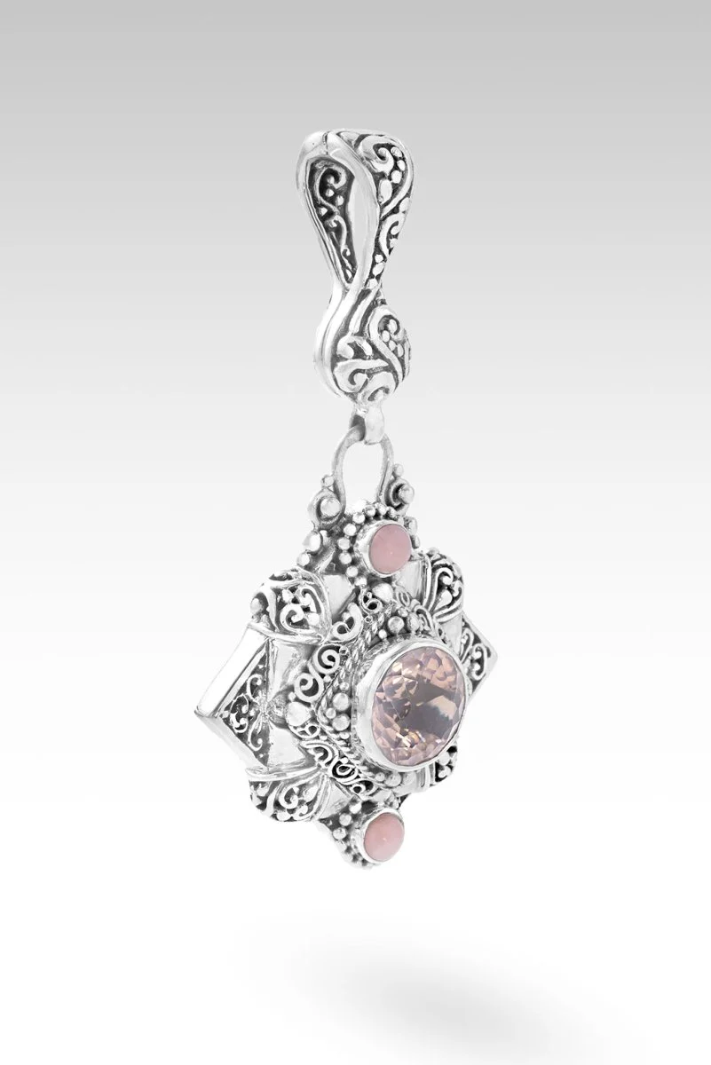 Hello Hope, Goodbye Hopelessness Pendant™ in Rose Quartz & Pink Opal - Image 3