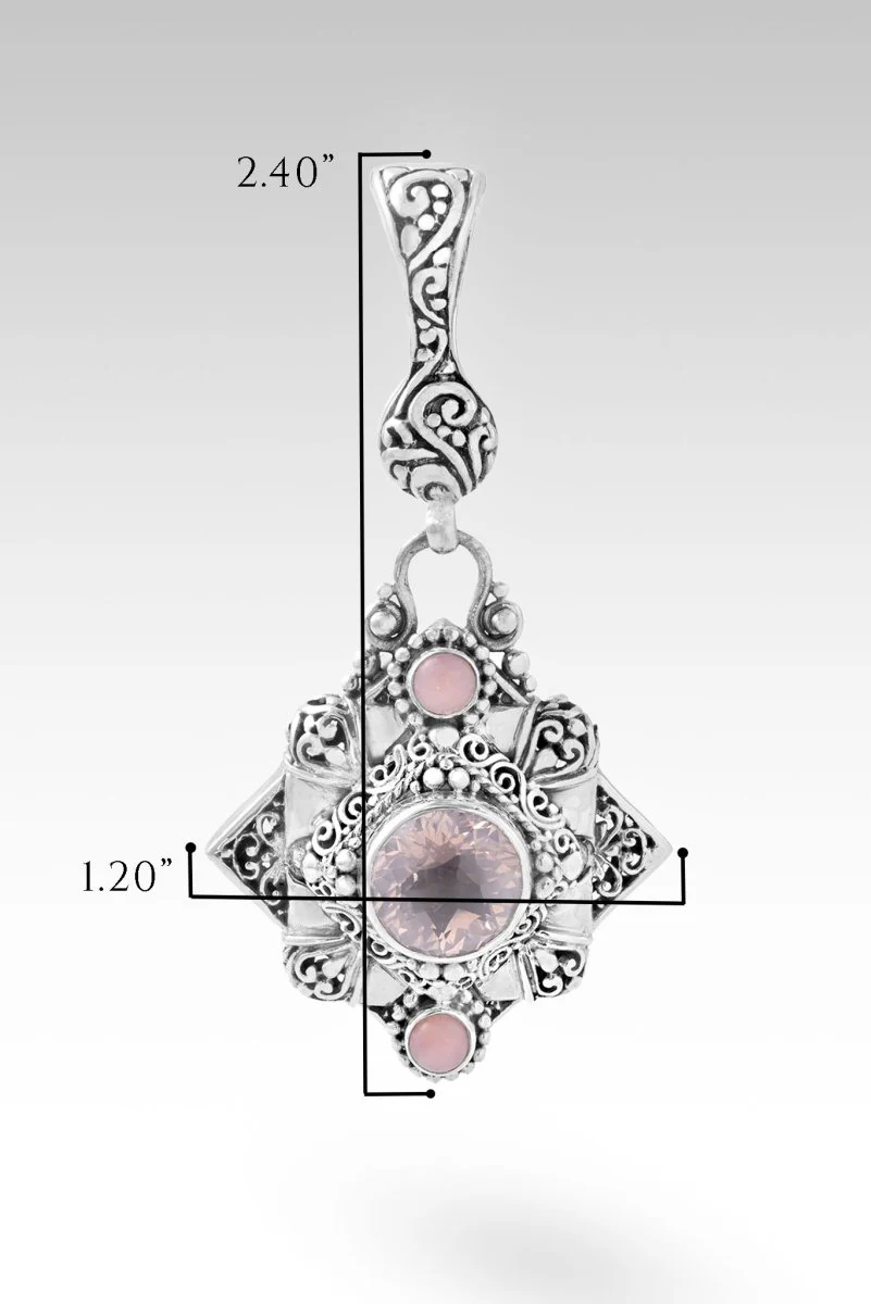 Hello Hope, Goodbye Hopelessness Pendant™ in Rose Quartz & Pink Opal - Image 5