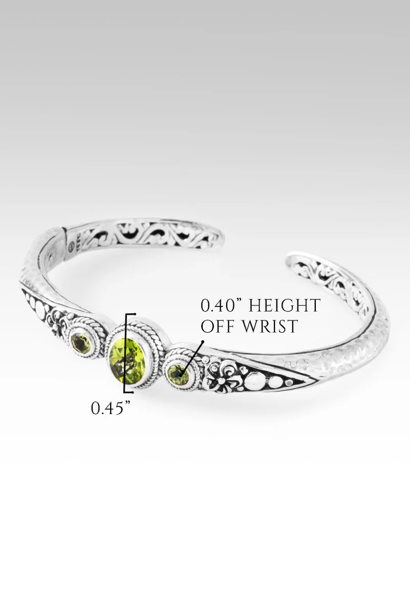 Hello One of a Kind, Goodbye Ordinary Cuff Bracelet™ in Peridot - Image 6
