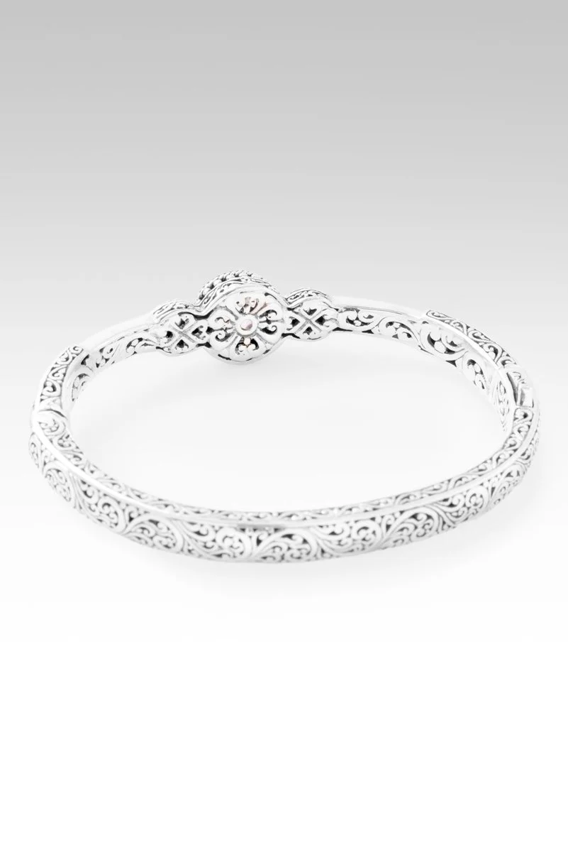 Hello Worthy, Goodbye Not Enough Bangle Bracelet™ in Rose Quartz & Pale Plum™ Mystic Topaz - Image 5