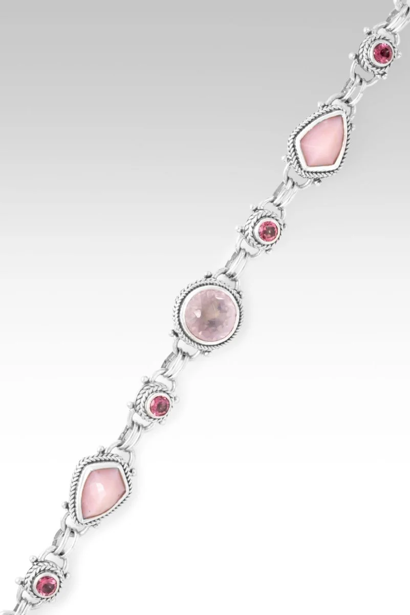 Hello Worthy, Goodbye Not Enough Bracelet™ in Pink Opal, Rose Quartz & Pale Plum™ Mystic Topaz - Image 3