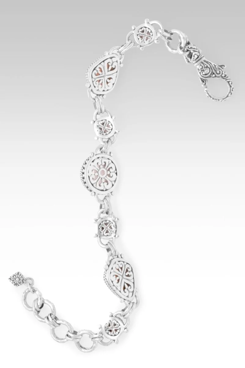 Hello Worthy, Goodbye Not Enough Bracelet™ in Pink Opal, Rose Quartz & Pale Plum™ Mystic Topaz - Image 4