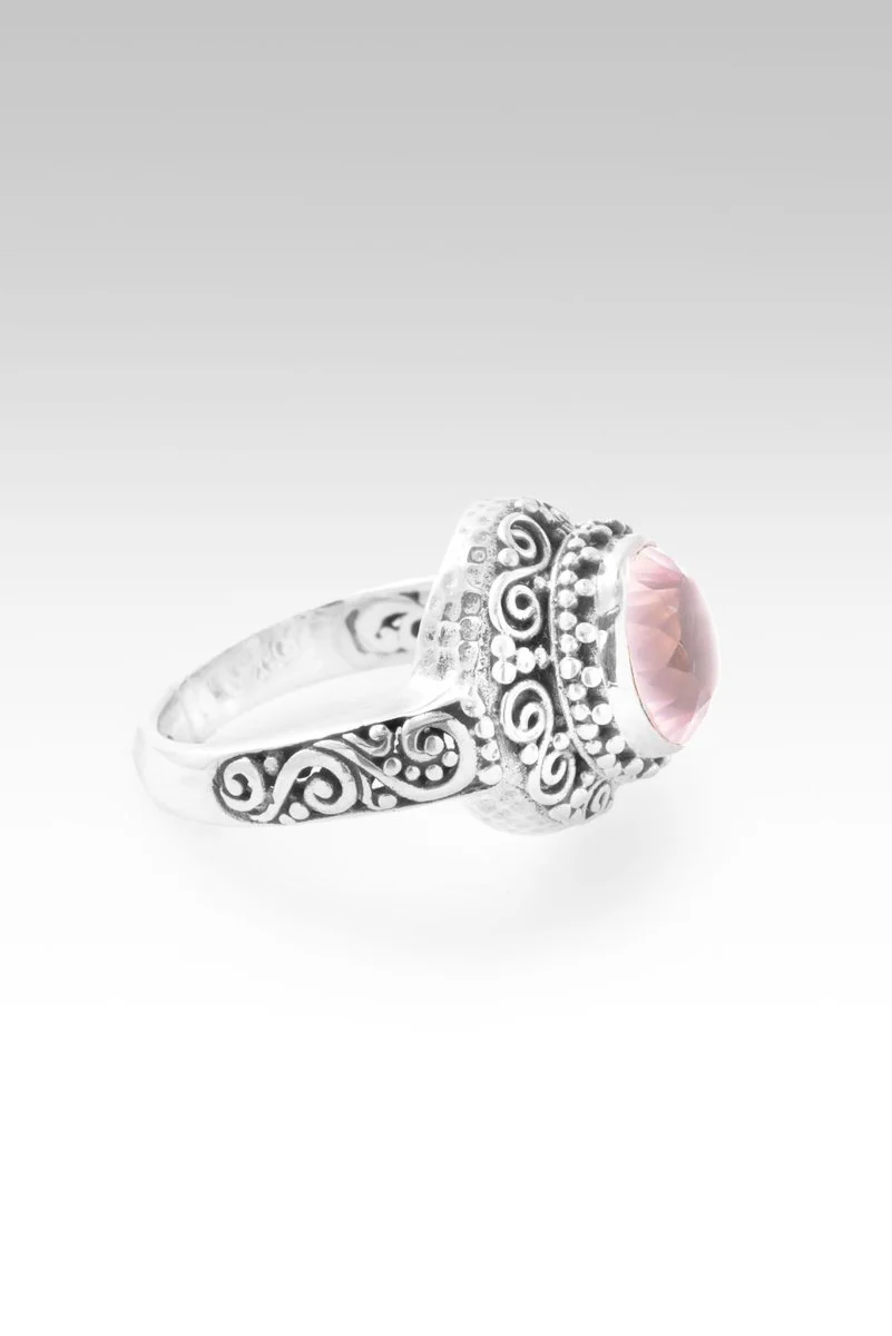 Hello Worthy, Goodbye Not Enough Ring™ in Rose Quartz - Image 4