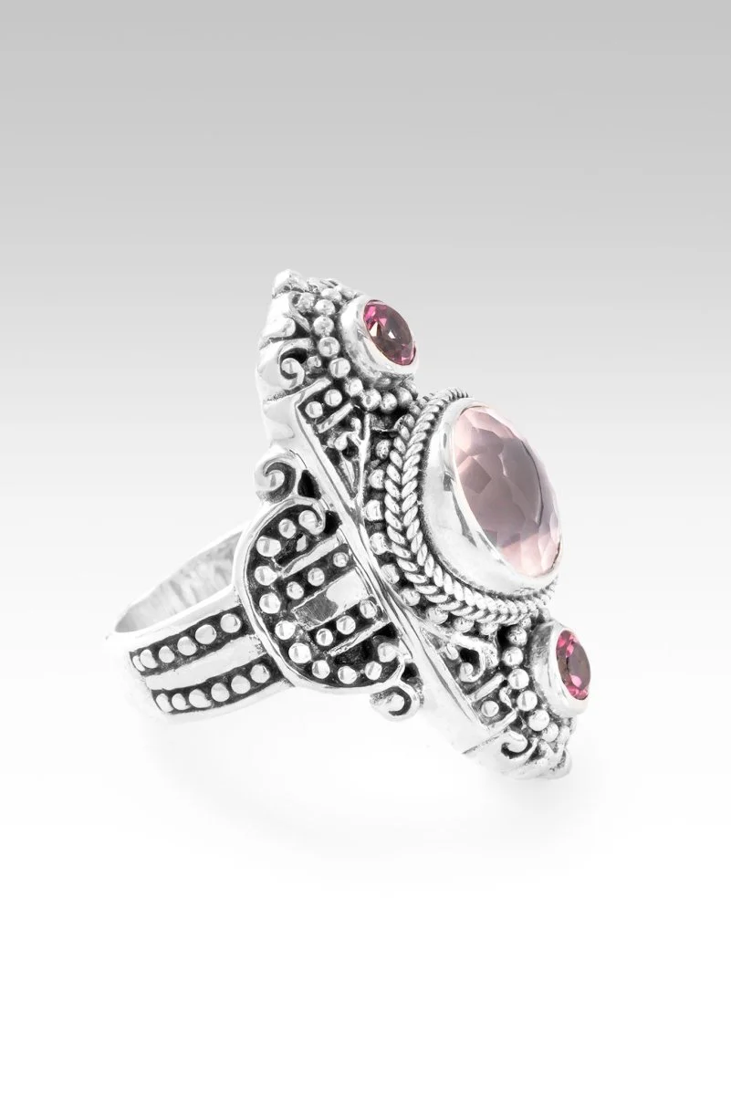 Hello Worthy, Goodbye Not Enough Ring™ in Rose Quartz & Pale Plum™ Mystic Topaz - Image 4