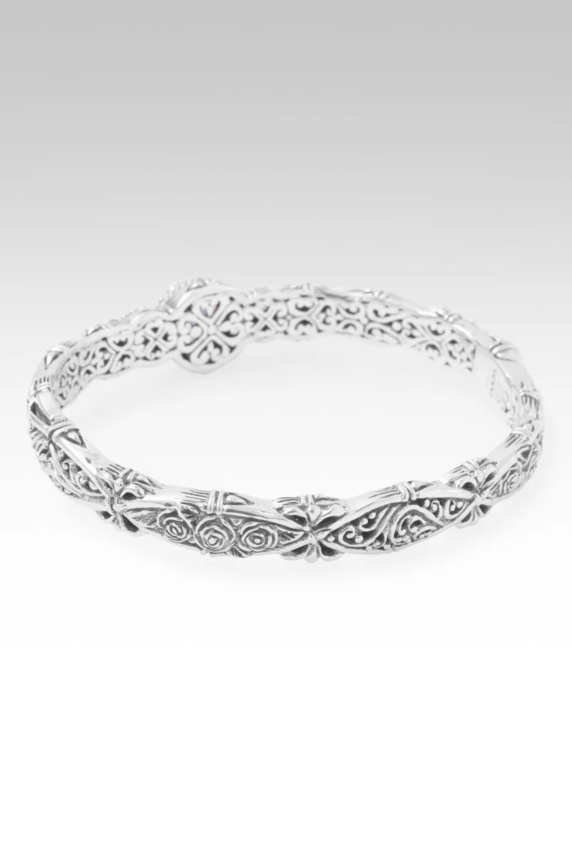 Hope Is Coming Bangle Bracelet™ in Prasiolite & Bali Crush™ Mystic Topaz - Image 3