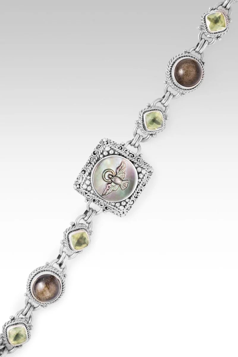 His Guaranteed Hope Bracelet™ in Black Mother of Pearl, Golden Obsidian & Prehnite - Image 3