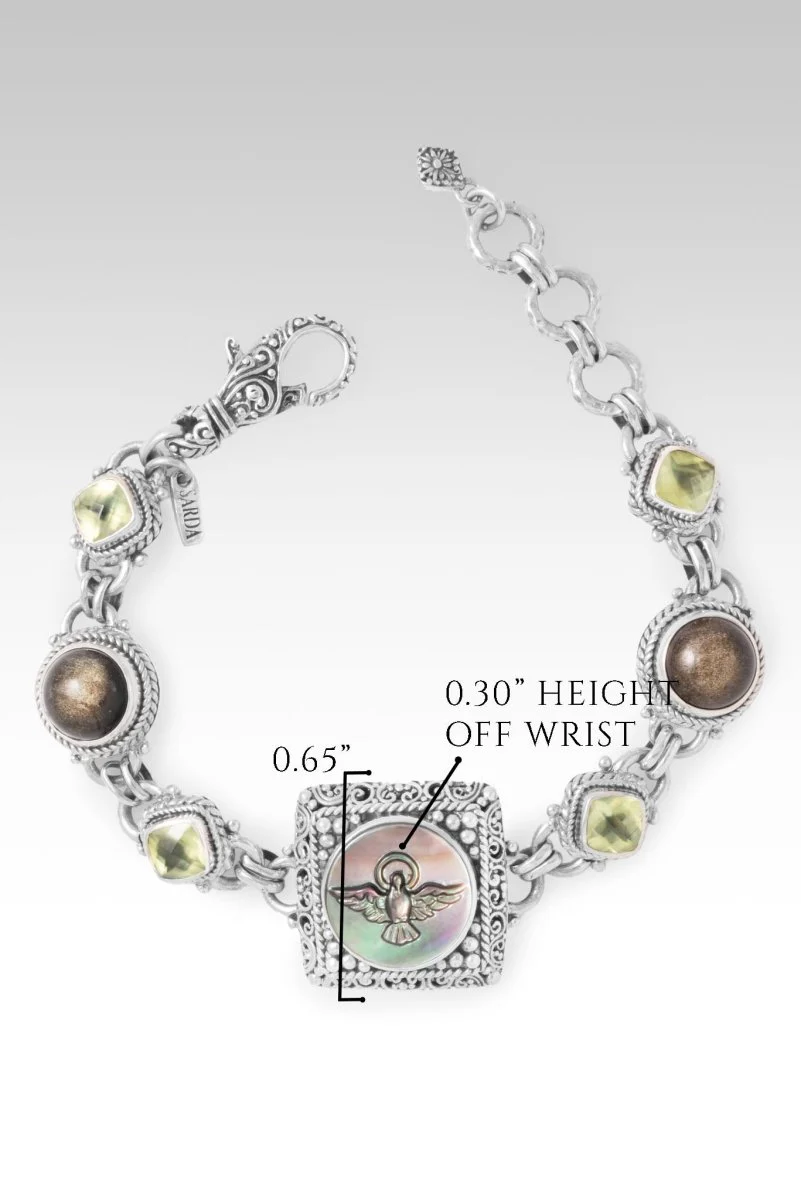 His Guaranteed Hope Bracelet™ in Black Mother of Pearl, Golden Obsidian & Prehnite - Image 6