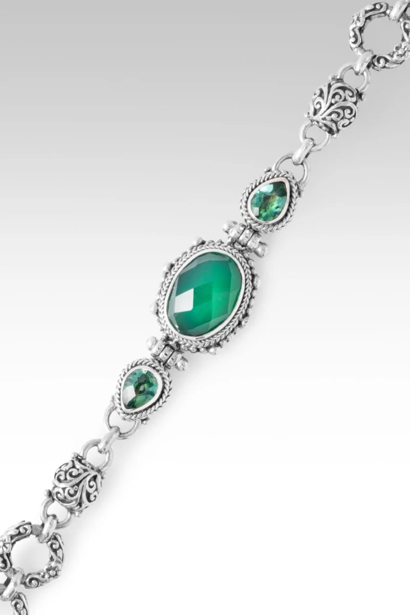 Never Lose Hope Bracelet™ in Green Onyx & Bali Hai™ Mystic Topaz - Image 3
