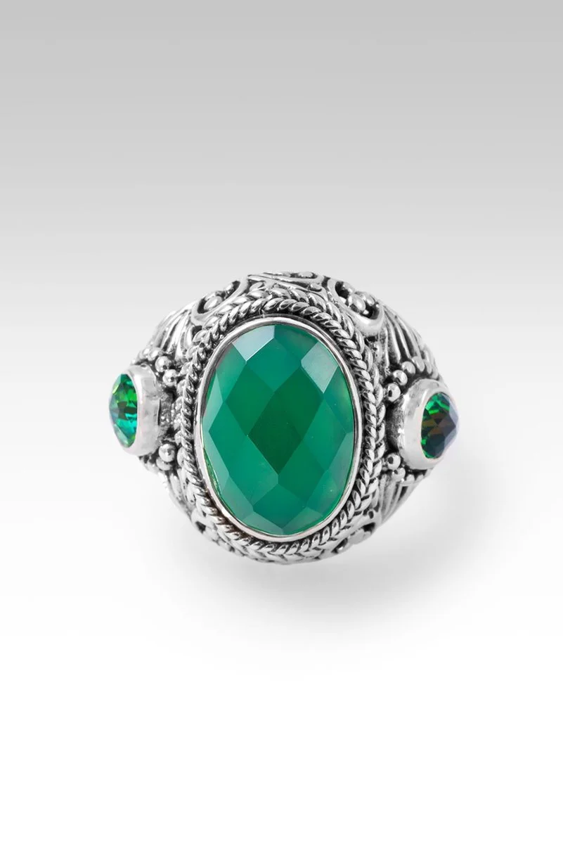 Never Lose Hope Ring™ in Green Onyx & Bali Hai™ Mystic Topaz - Image 3
