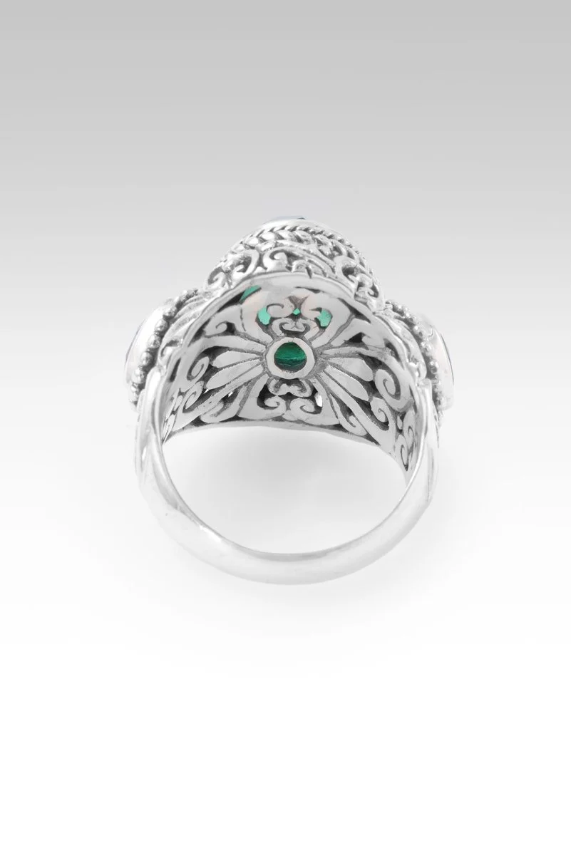 Never Lose Hope Ring™ in Green Onyx & Bali Hai™ Mystic Topaz - Image 5