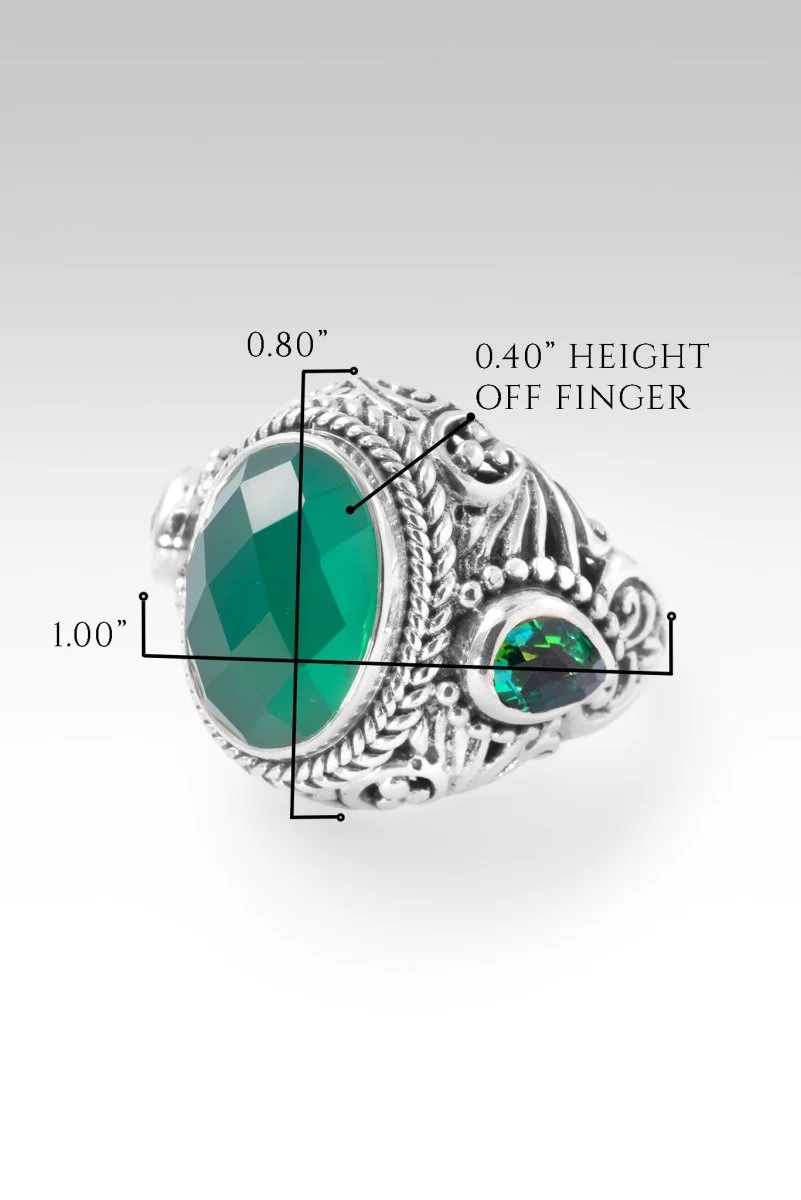 Never Lose Hope Ring™ in Green Onyx & Bali Hai™ Mystic Topaz - Image 6