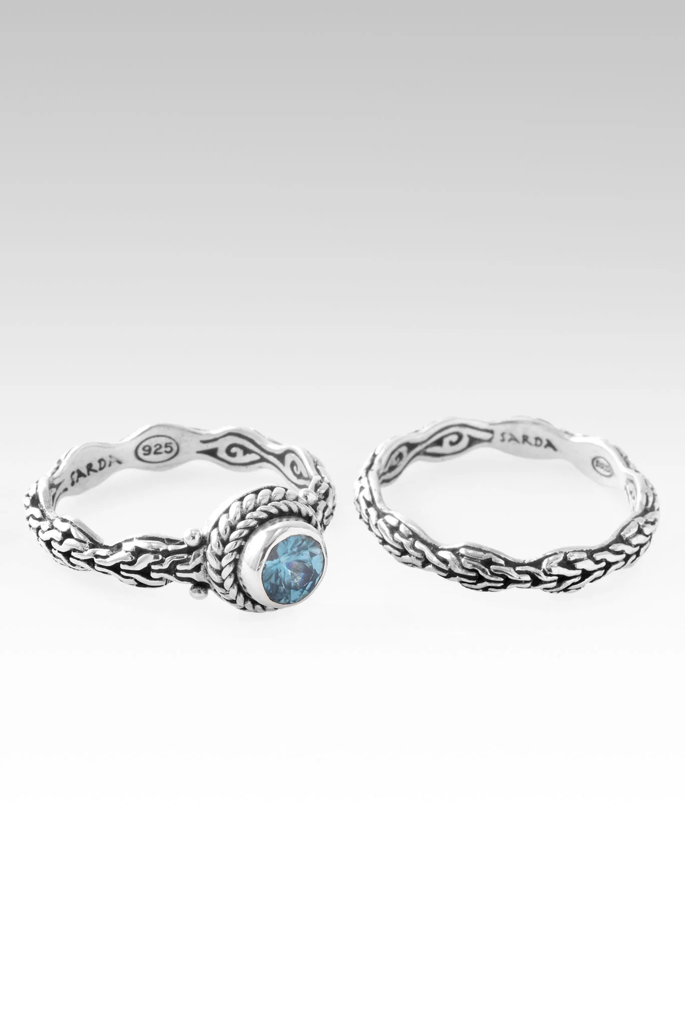 Poised Ring II Set of 2™ in Blue Zircon - Image 3