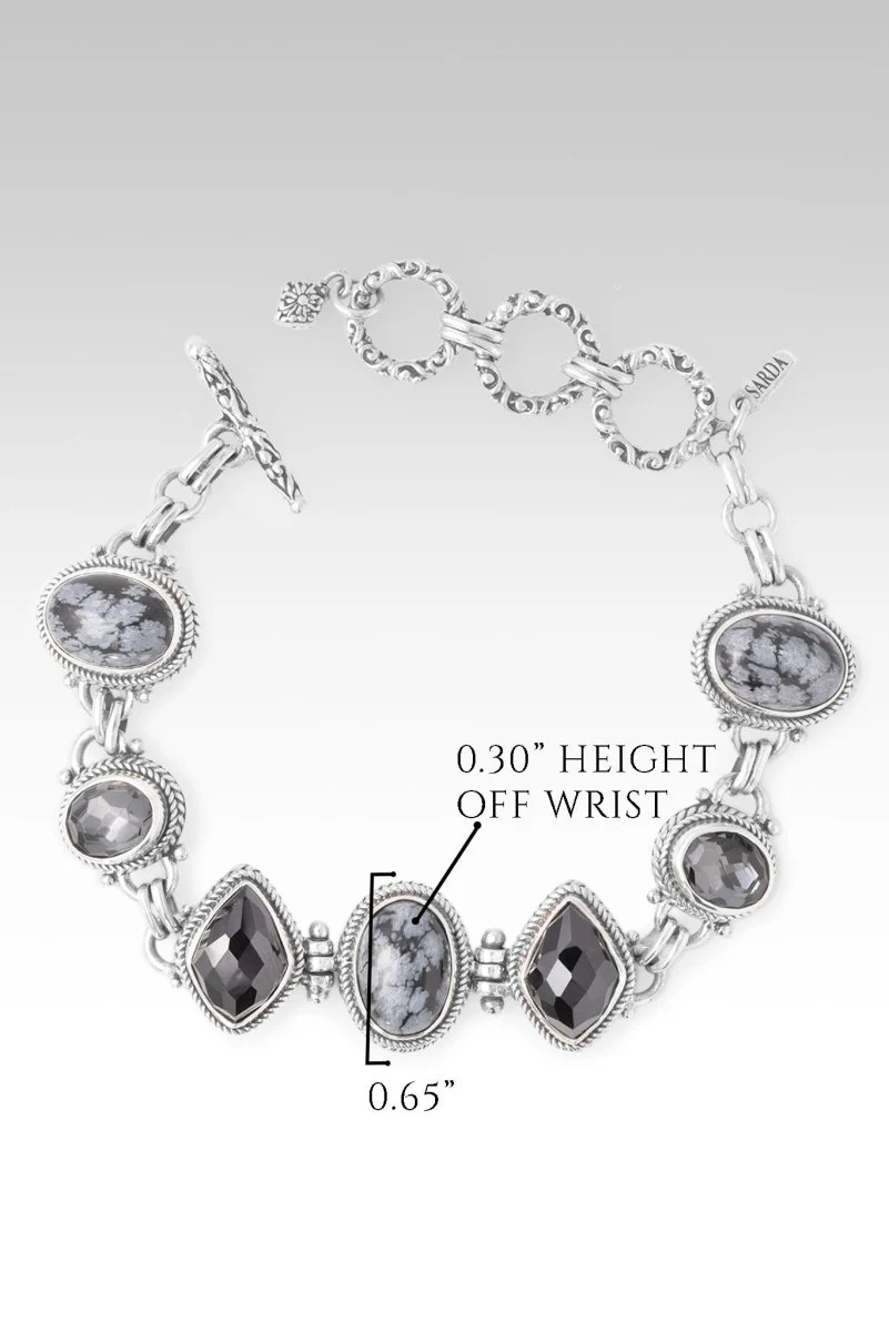 UR Good Plans Bracelet™ in Snowflake Obsidian, Black Spinel & Odyssey Black Knight™ Mystic Quartz - Image 6