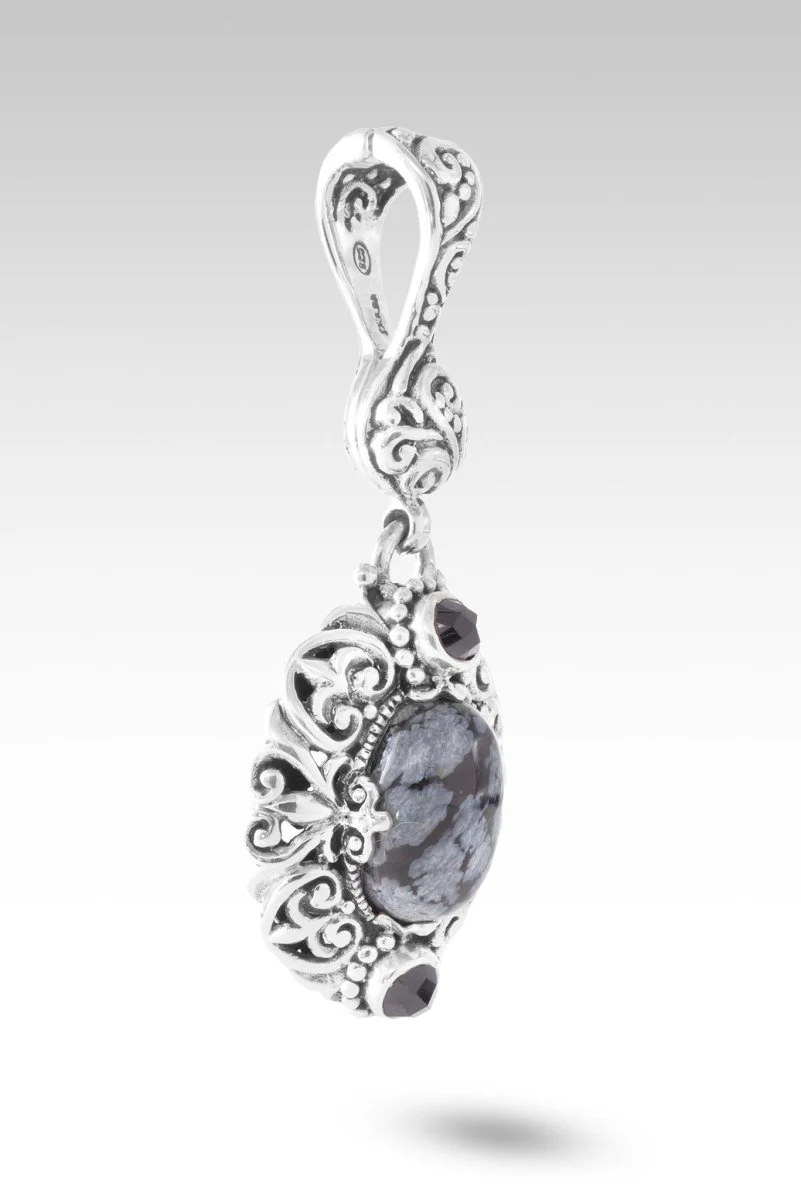 UR Good Plans Pendant™ in Snowflake Obsidian & Black Spinel - Image 3