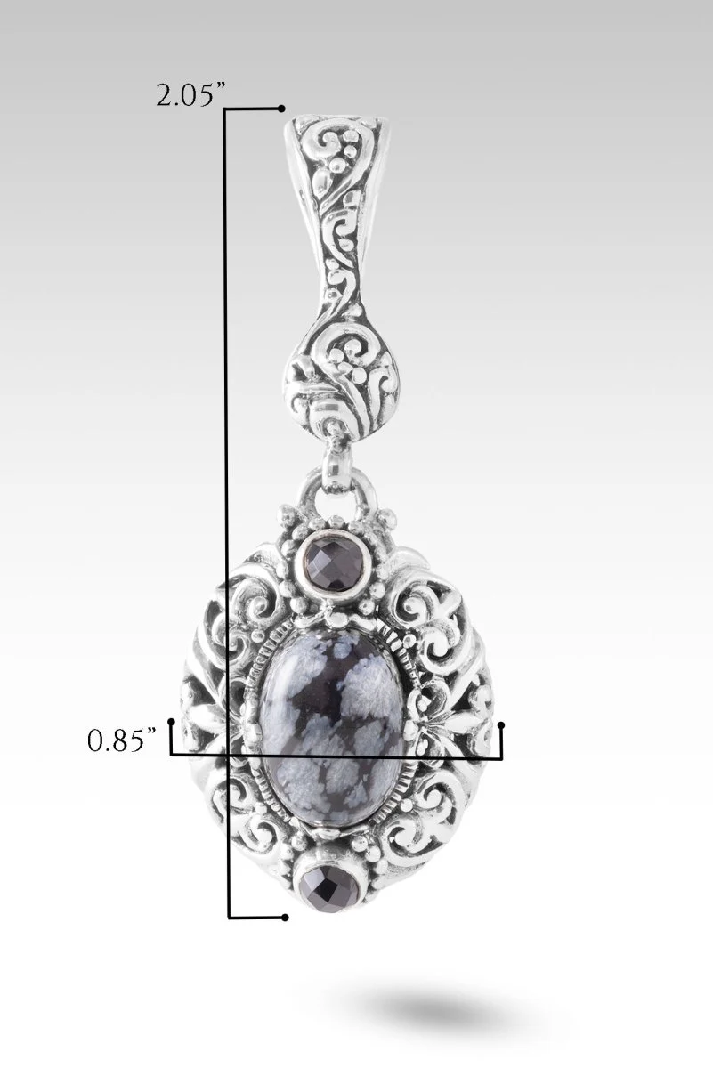 UR Good Plans Pendant™ in Snowflake Obsidian & Black Spinel - Image 5