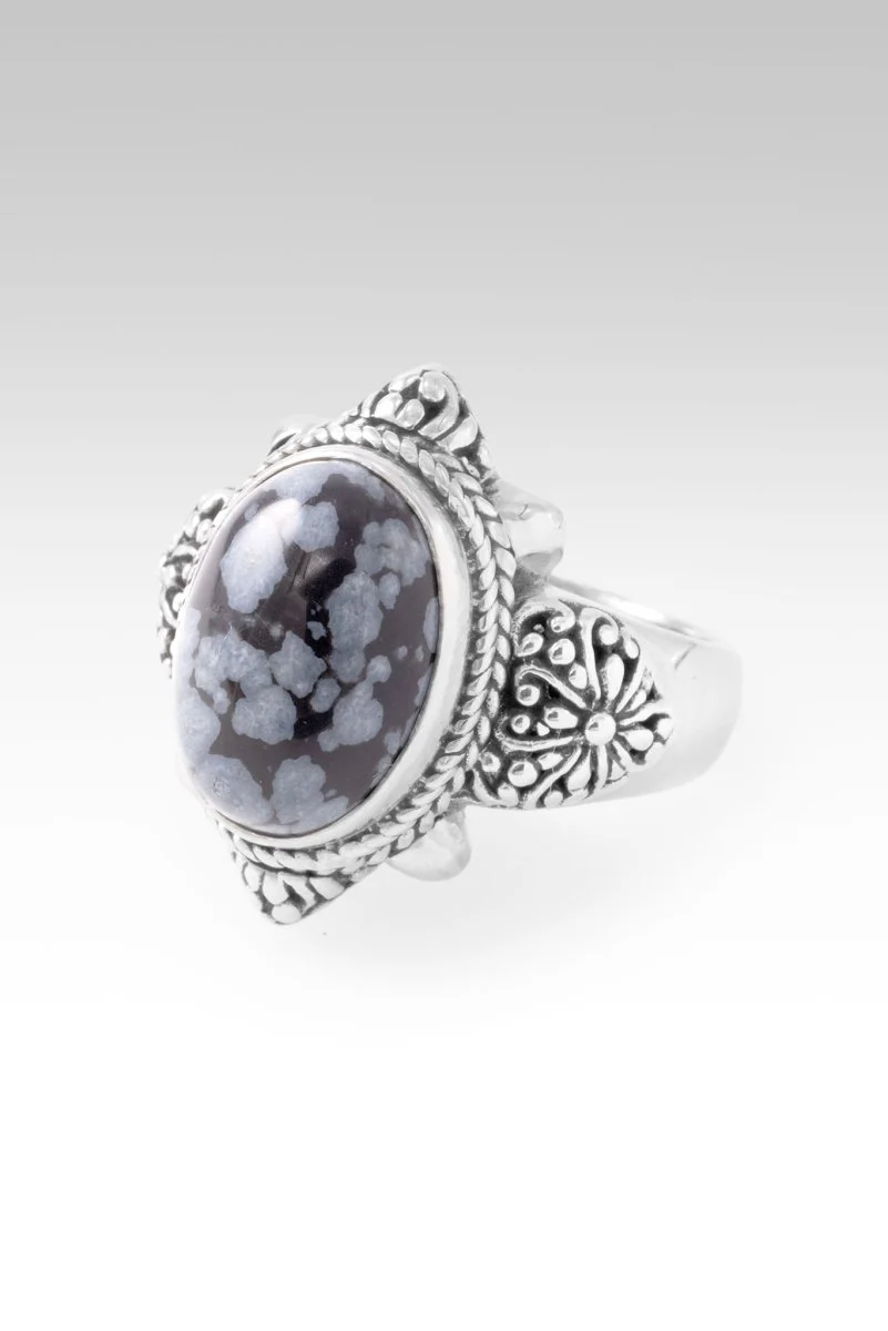 UR Good Plans Ring II™ in Snowflake Obsidian - Image 3