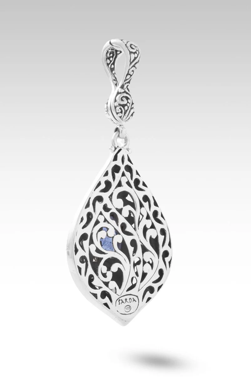 UR Still Here Pendant™ in Tanzanite, London Blue Topaz & Rainbow Moonstone - Image 4